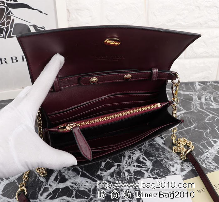 BURBERRY巴寶莉 博柏利Horseferry 格紋拼皮革錢夾 小型手袋 2531  Bhq1014